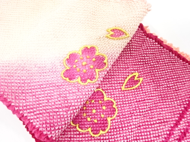  正絹　振袖用　絞り　帯揚げ